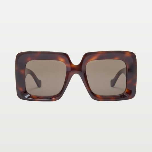 LOEWE Beveled Square Maxi Anagram sunglasses in Havana