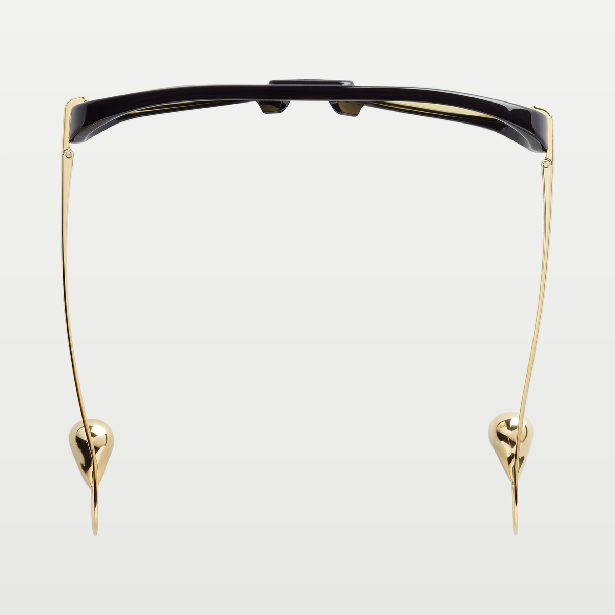 Bottega Veneta Drop Aviator Sunglasses in Black/yellow