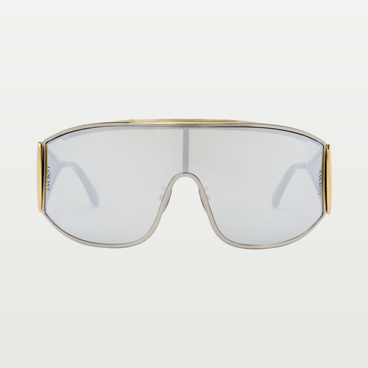 LOEWE Speed Shield sunglasses in Silver/Gold