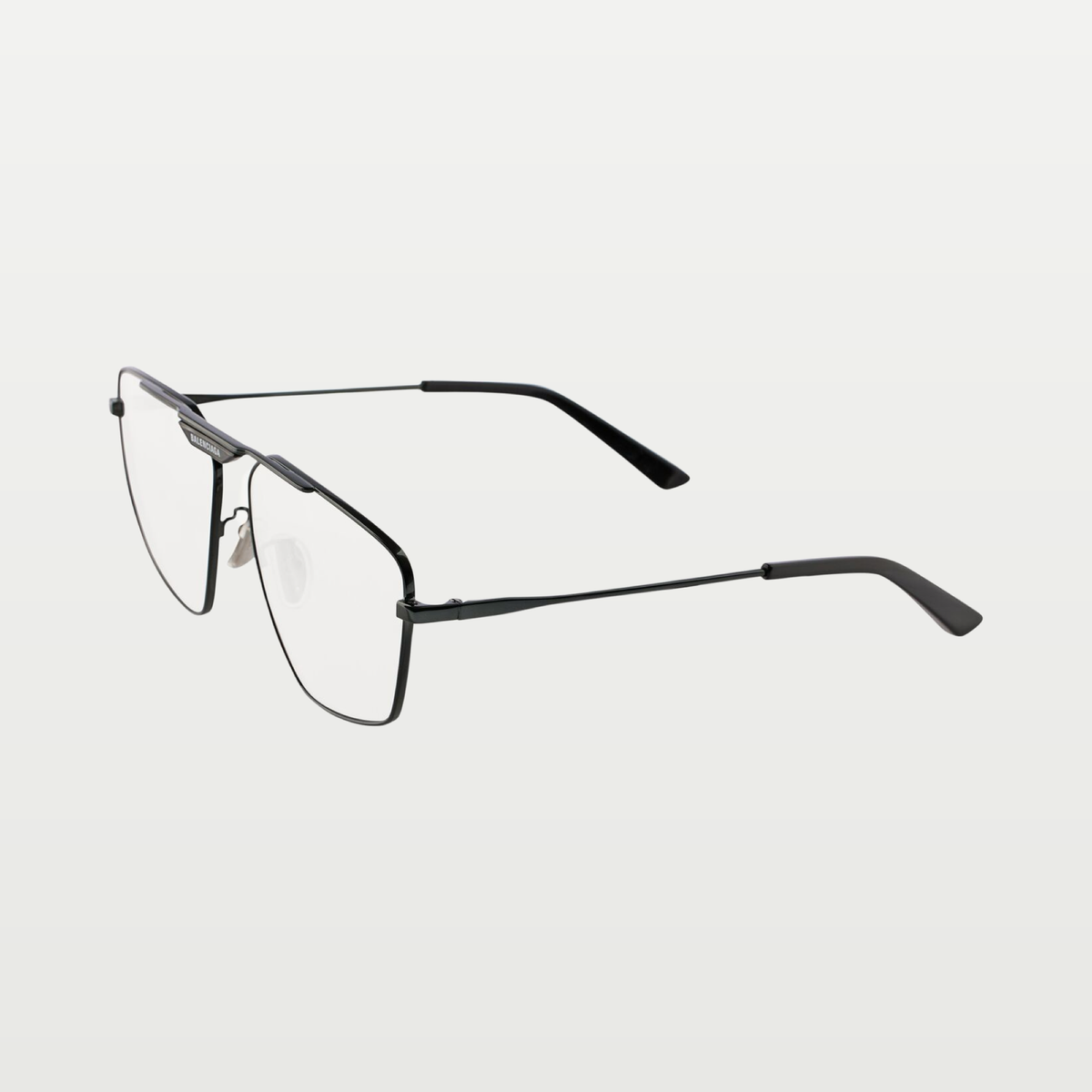 Balenciaga Tag 2.0 Navigator Sunglasses in Dark Silver