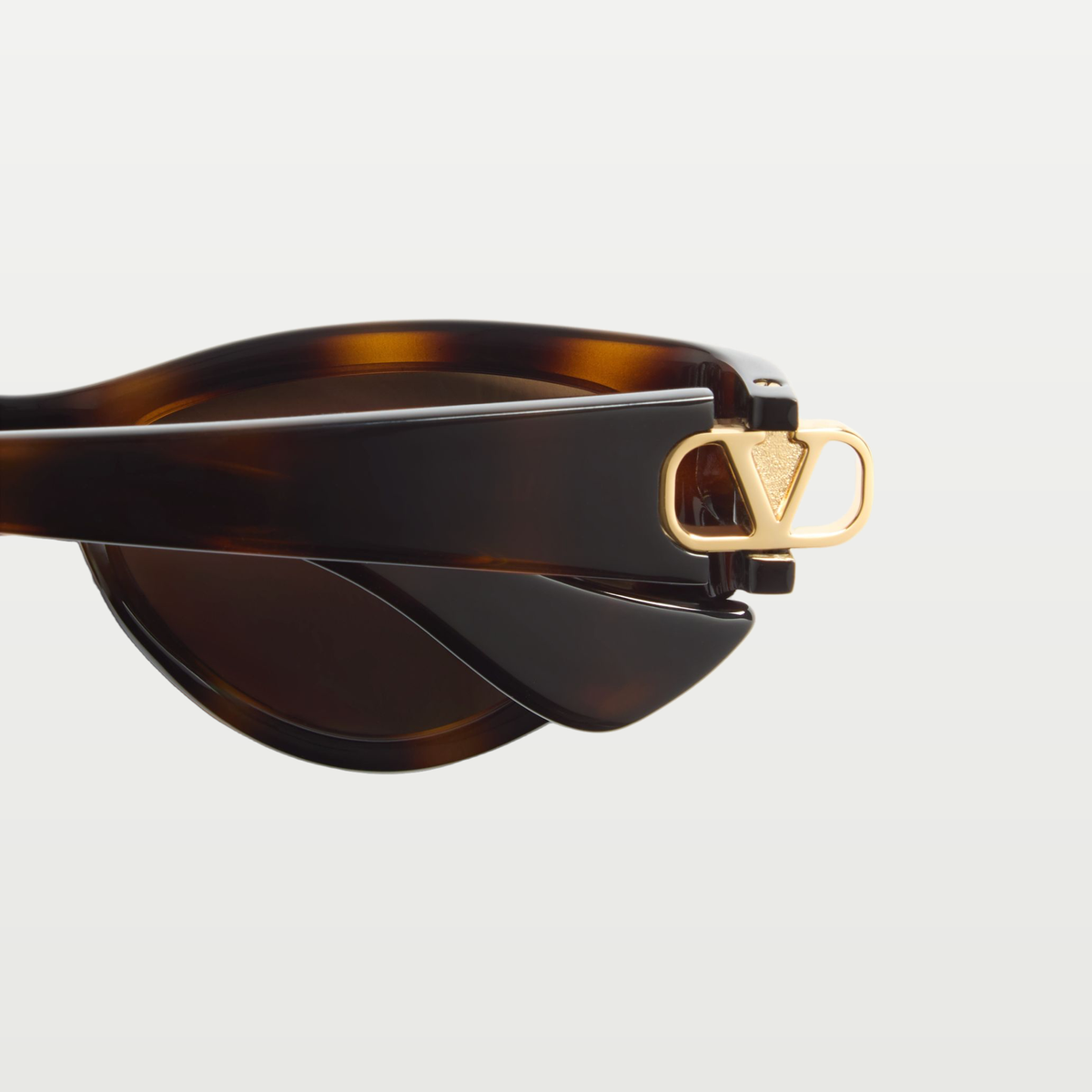 Valentino Cat-Eye Acetate Glasses — HAVANA/BROWN