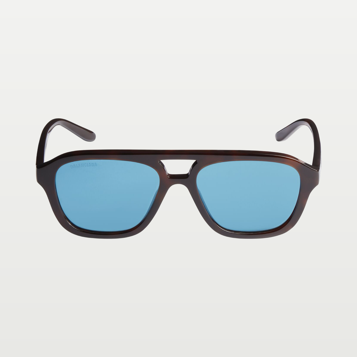 Balenciaga Men's Daily Pilot Sunglasses in Dark Caramel Havana