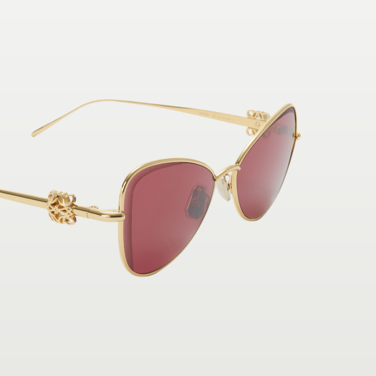 LOEWE Anagram Bombé Butterfly sunglasses in Dark Rust