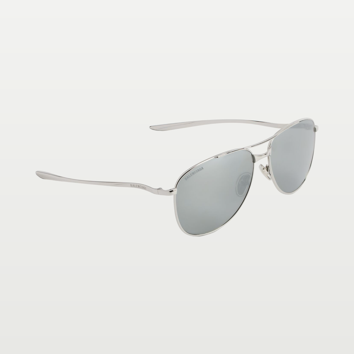 Balenciaga Men's Monday Pilot Sunglasses in Light Ruthenium