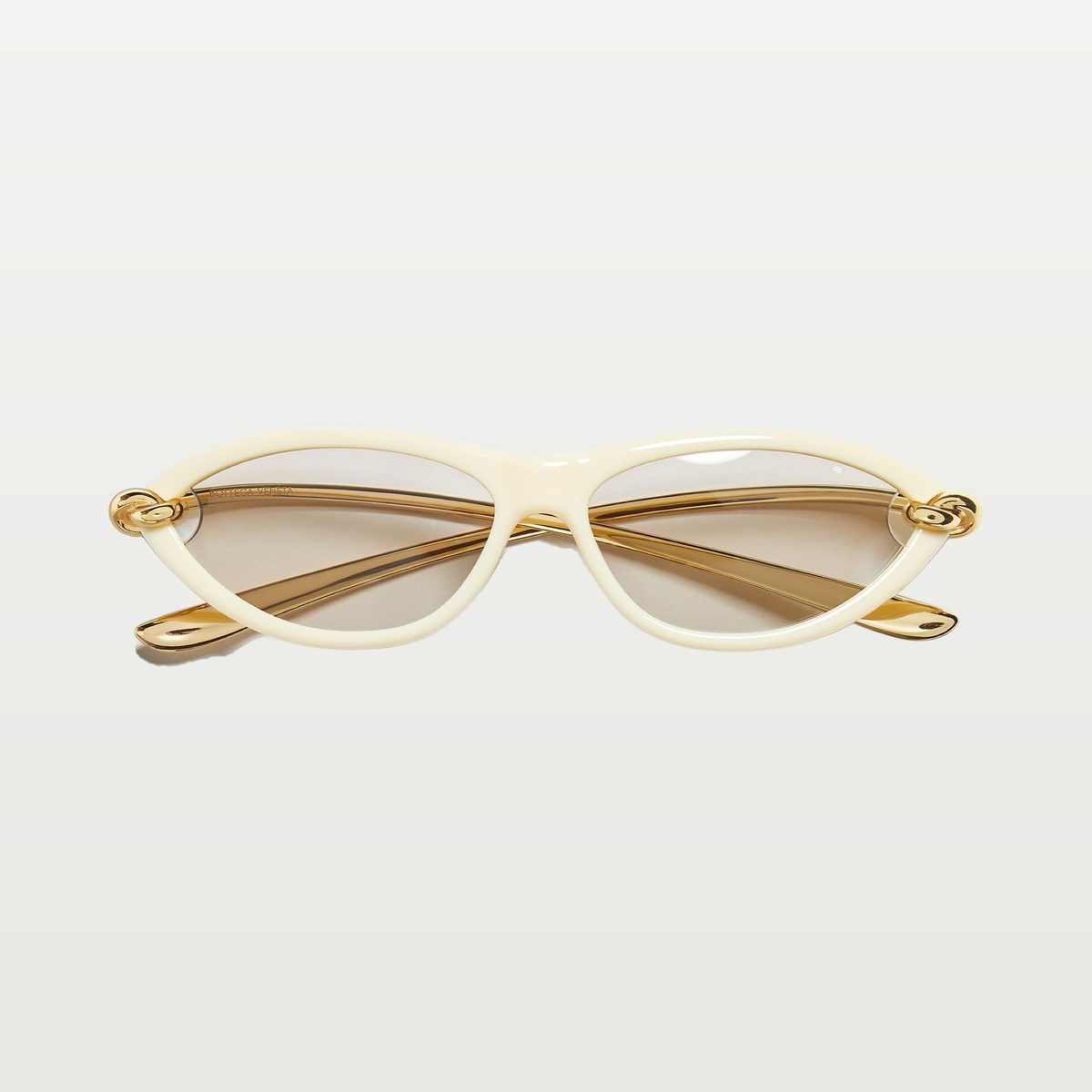 Bottega Veneta Knot Cat Eye Sunglasses in Beige/grey