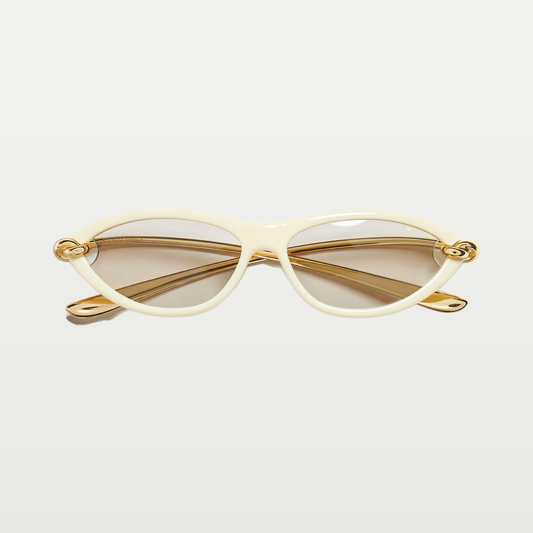 Bottega Veneta Knot Cat Eye Sunglasses in Beige/grey