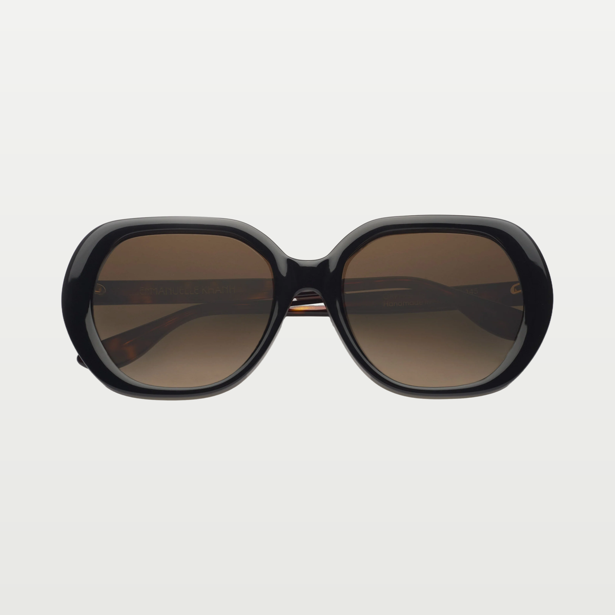 Emmanuelle Khanh Sunglasses ORPHEE-SOL — BLACK - ORGANIC DARK TORTOISE