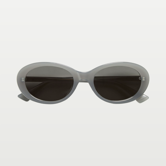 Bottega Veneta Classic Oval Sunglasses in Gray/gray