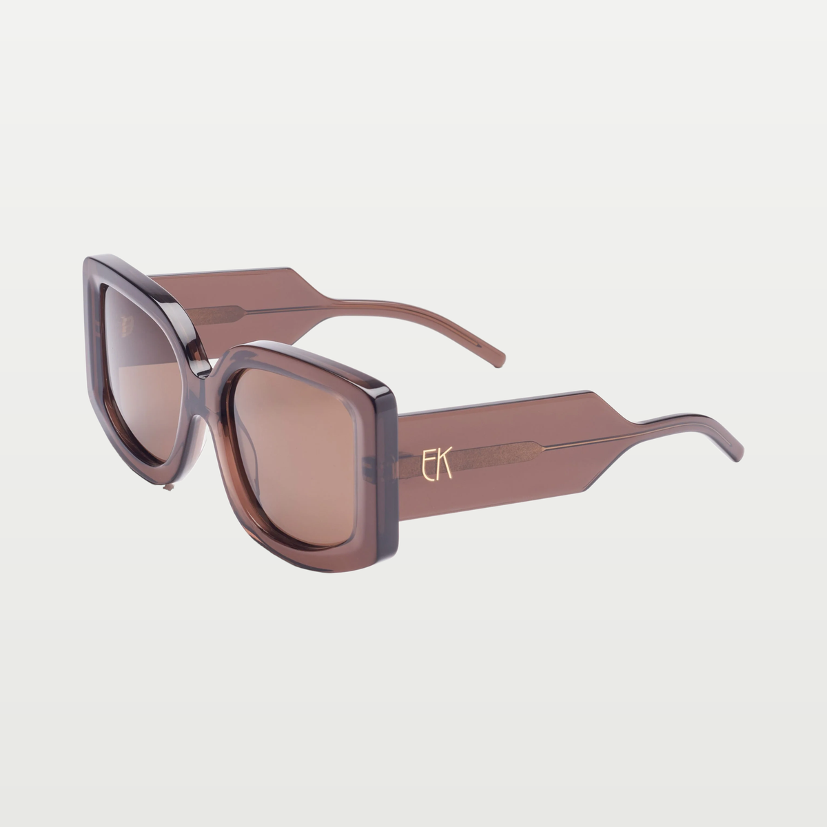 Emmanuelle Khanh Sunglasses 7082 — CRYSTAL BROWN