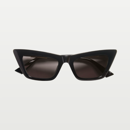 Bottega Veneta Snap Cat Eye Sunglasses in Black/grey