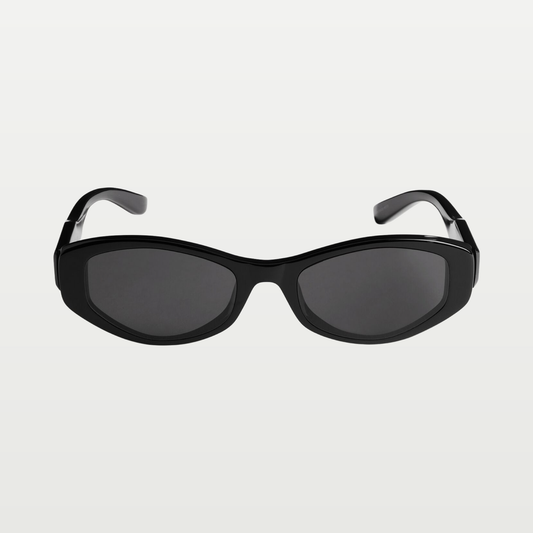 Balenciaga Women's Nova Oval Sunglasses in Black