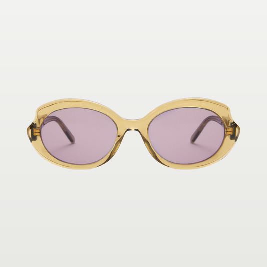 LOEWE Mini Oval Slim sunglasses in Transparent Olive