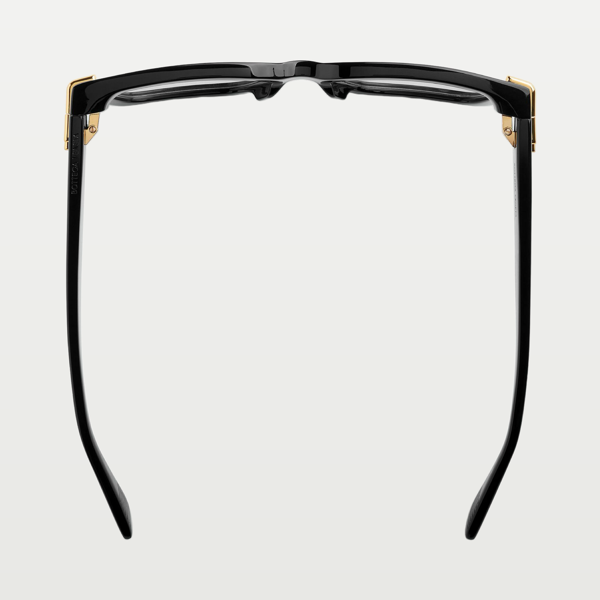 Bottega Veneta Mitre Square Eyeglasses in Black/transparent