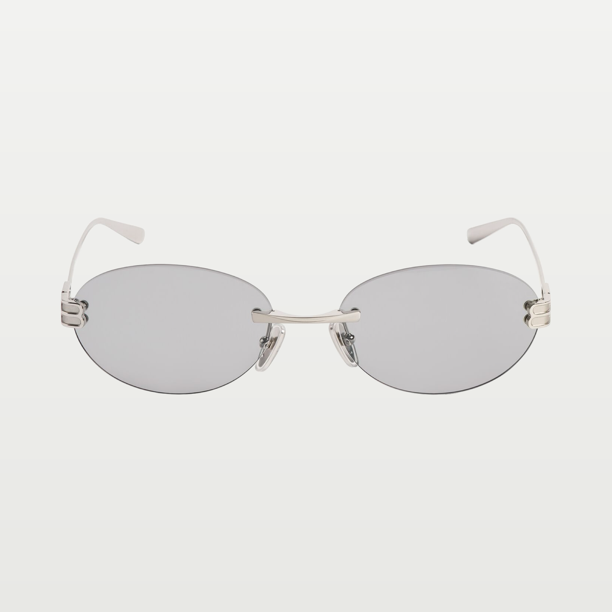 Balenciaga Gossip Oval Af Sunglasses in Light Grey