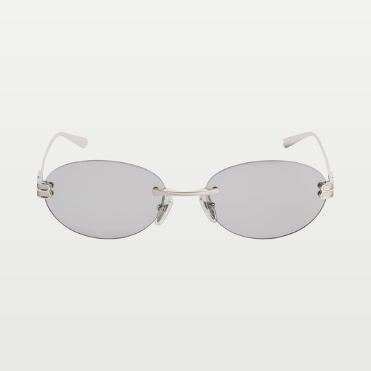Balenciaga Gossip Oval Af Sunglasses in Light Grey