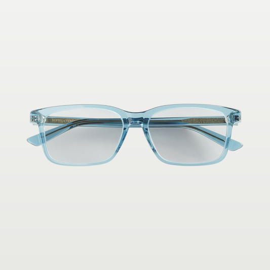 Bottega Veneta Classic Rectangular Eyeglasses in Light blue/transparent