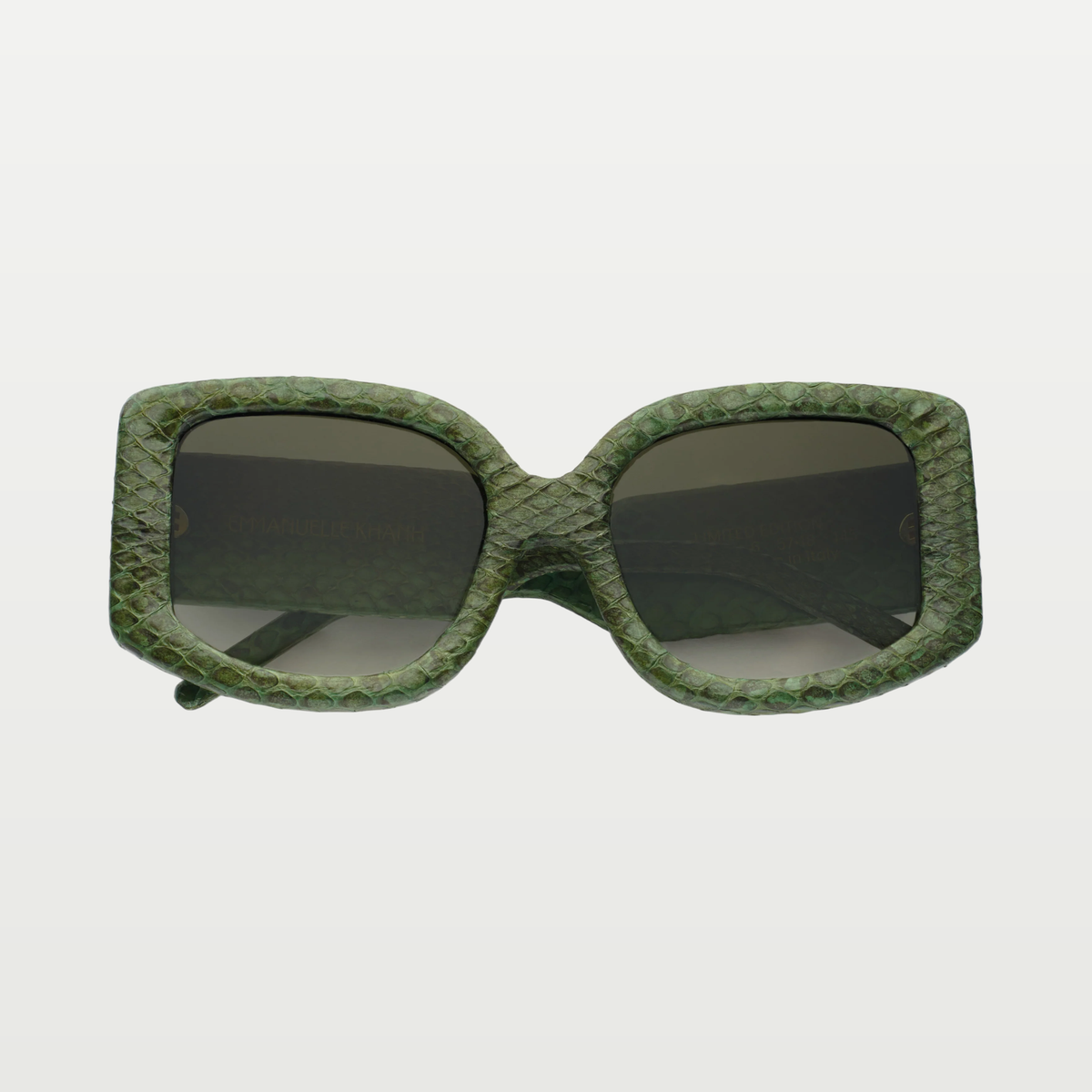 Emmanuelle Khanh Sunglasses MINA — GREEN SNAKE