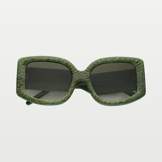 Emmanuelle Khanh Sunglasses MINA — GREEN SNAKE