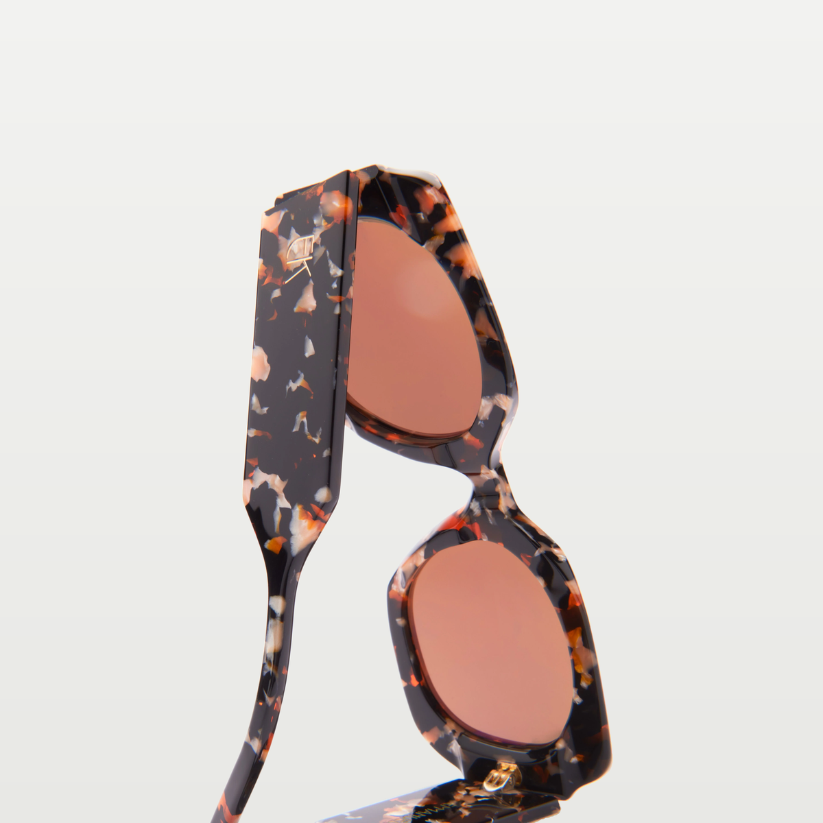 Emmanuelle Khanh Sunglasses 8065 — BLACK SHINE ORANGE PEARL