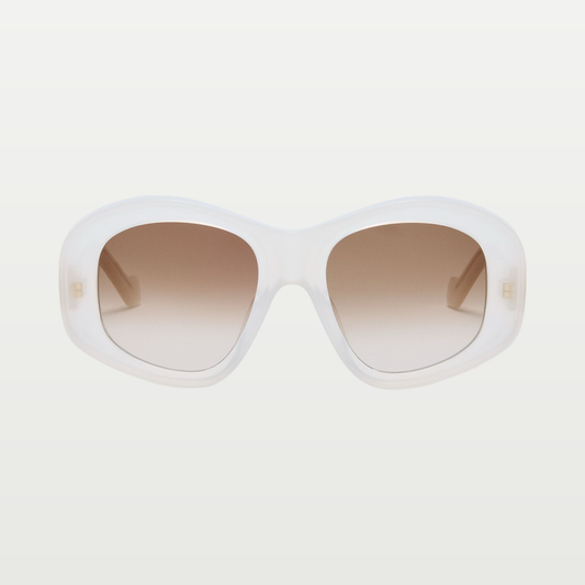 LOEWE Beveled Pentagon sunglasses in Milky Ivory