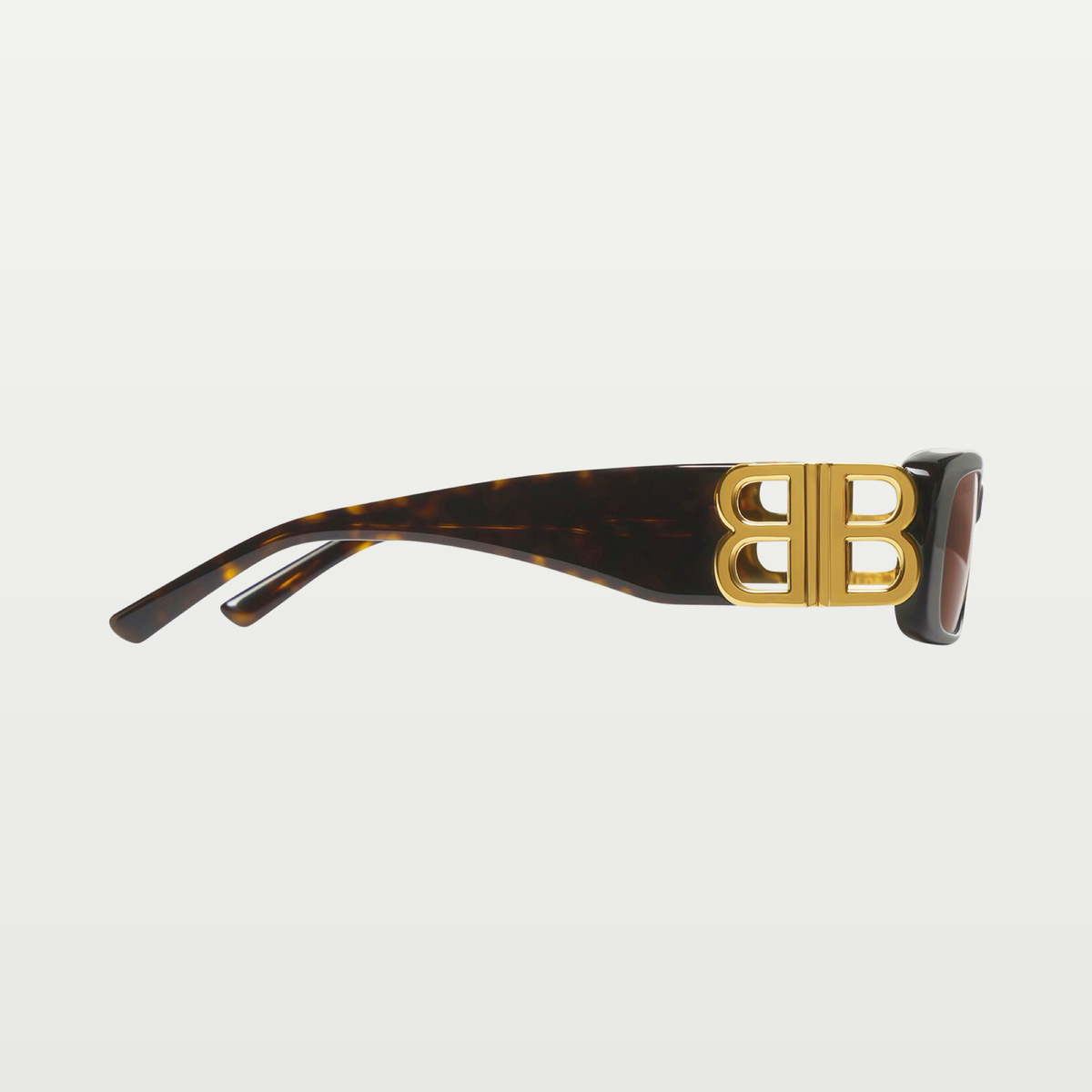 Balenciaga Women's Dynasty Rectangle Sunglasses in Brown