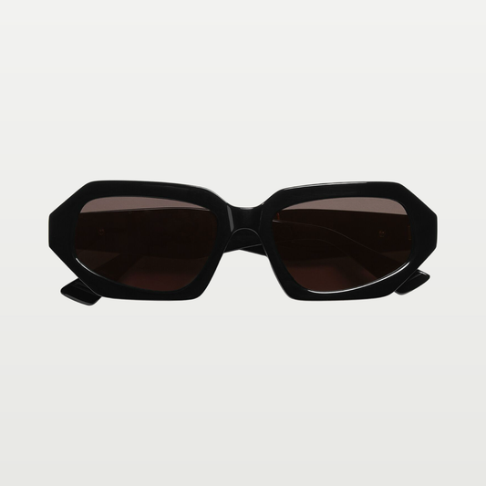 Bottega Veneta Classic Oval Sunglasses in Black/gray