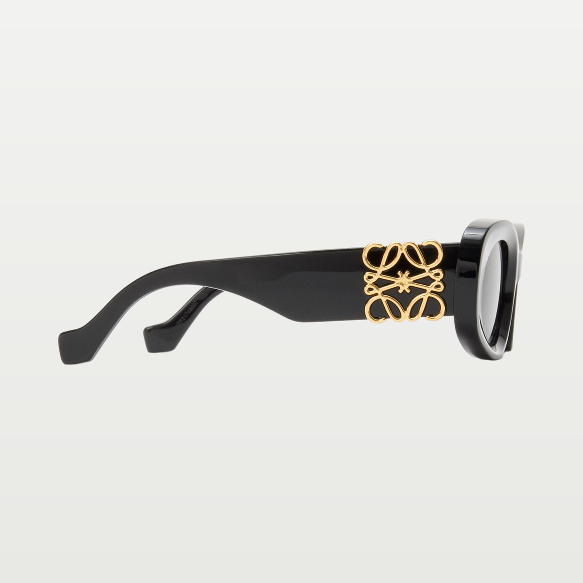 LOEWE Beveled Oval Maxi Anagram sunglasses in Black