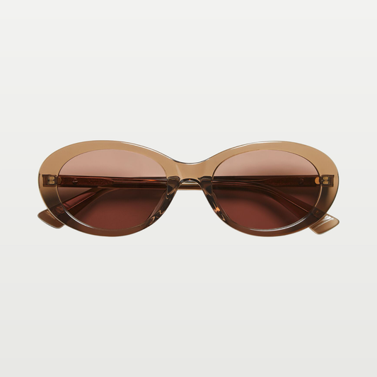 Bottega Veneta Classic Oval Sunglasses in Brown/brown