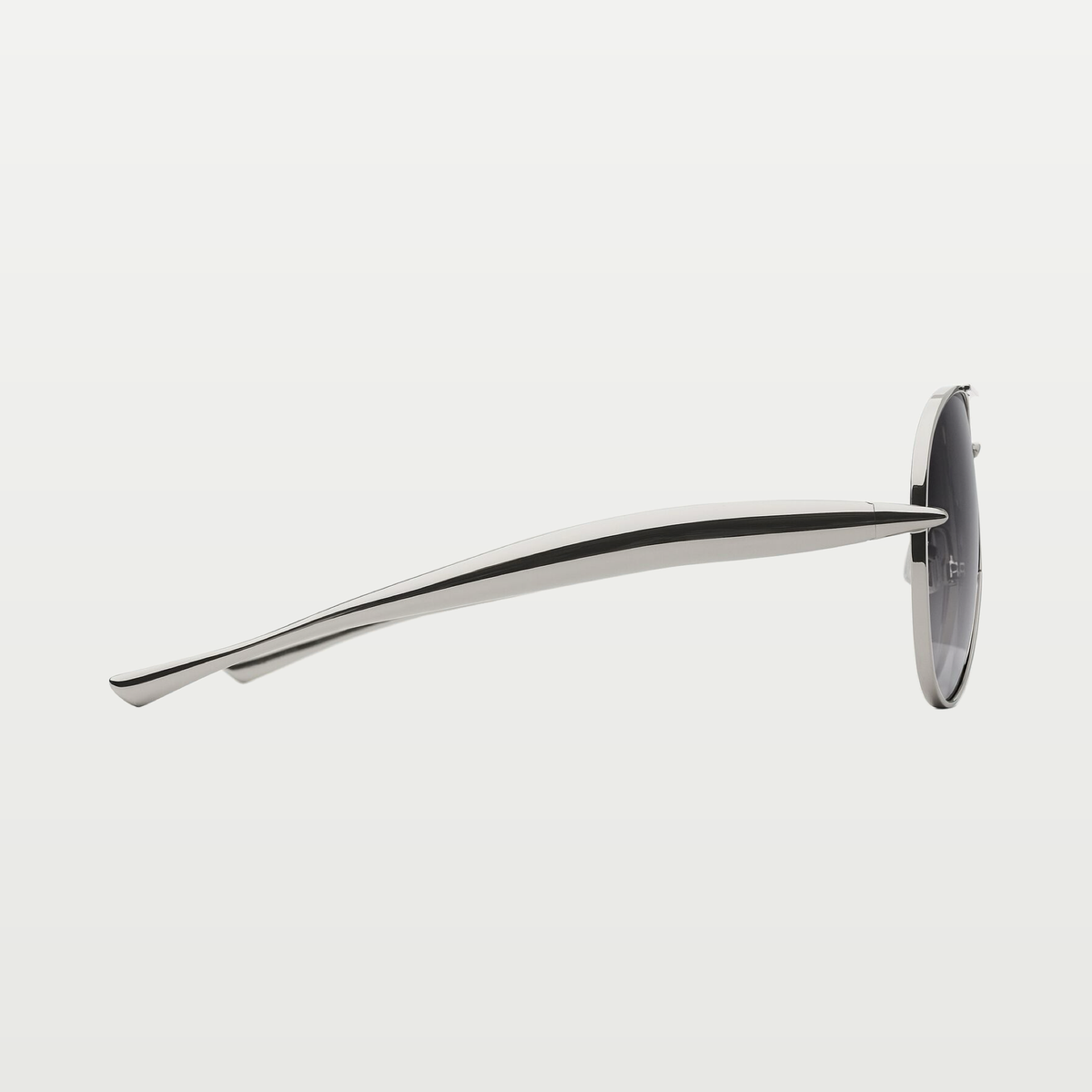 Bottega Veneta Sardine Aviator Sunglasses in Silver/silver/grey