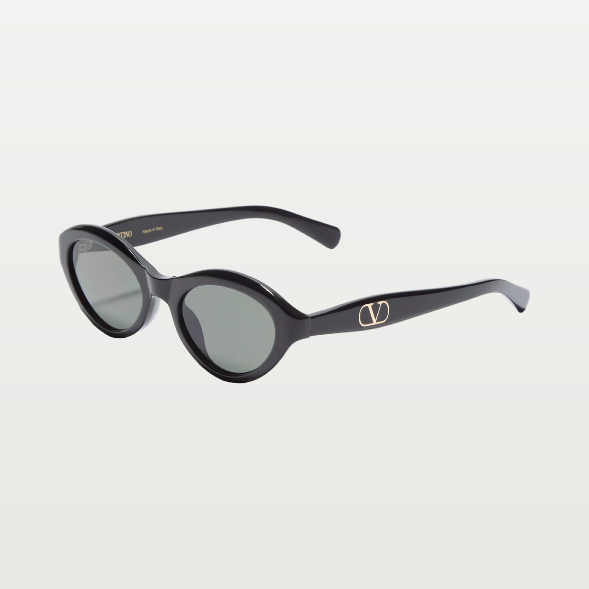 Valentino Cat-Eye Acetate Eyewear — BLACK/GRAY