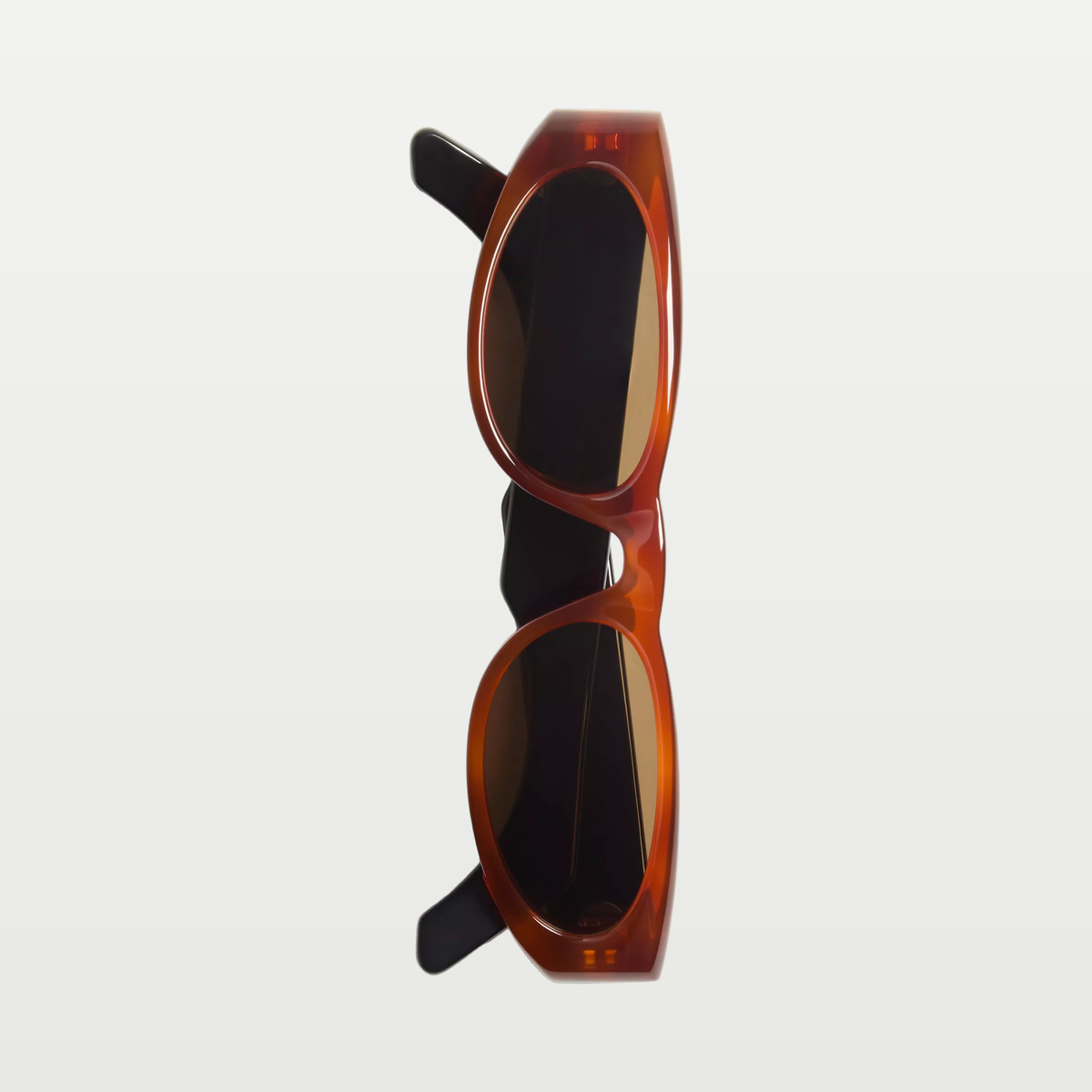 Valentino Geometric Acetate Eyewear — HAVANA/BROWN