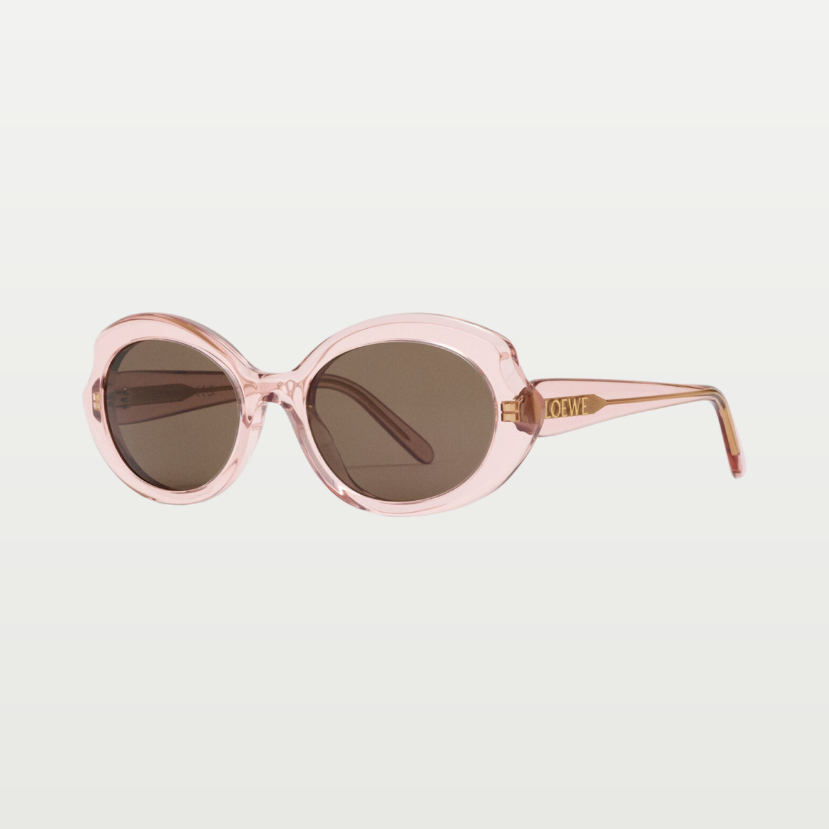LOEWE Mini Oval Slim sunglasses in Transparent Antique Rose