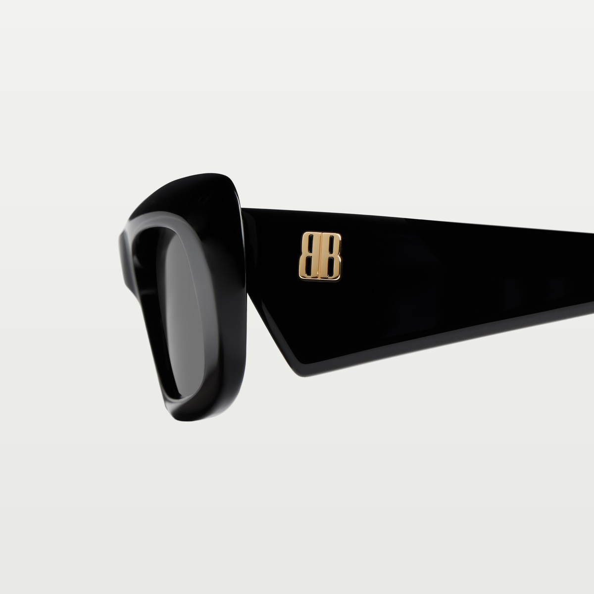Balenciaga Women's Diva Rectangle Sunglasses in Black