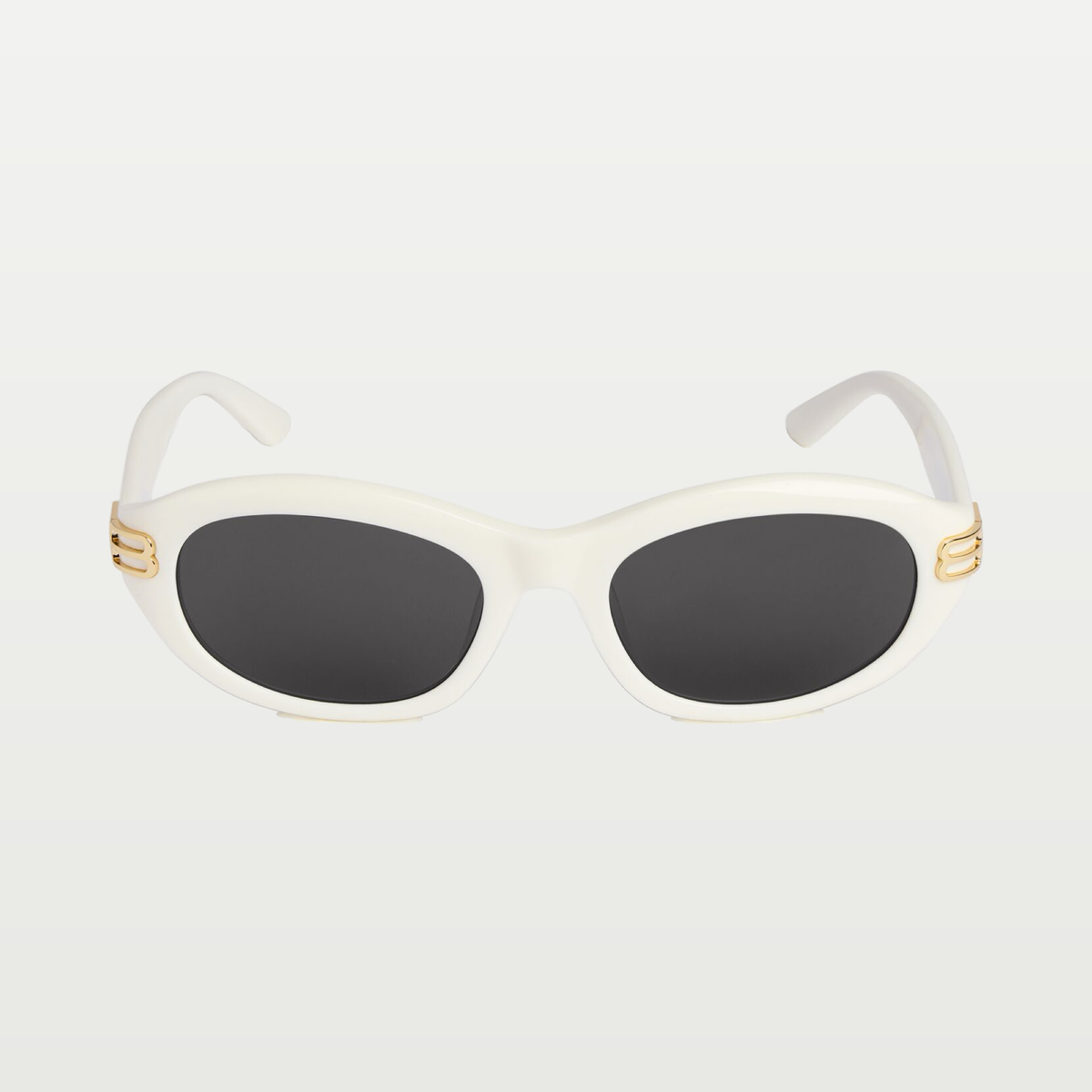 Balenciaga Women's Casino Round Af Sunglasses in Ivory Cream