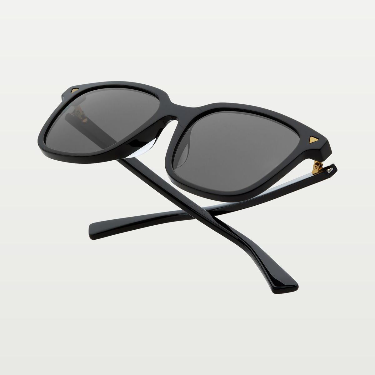 Bottega Veneta Soft Recycled Acetate Square Sunglasses in Black / Grey