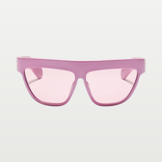Valentino Geometric Acetate Eyewear — PINK/PINK