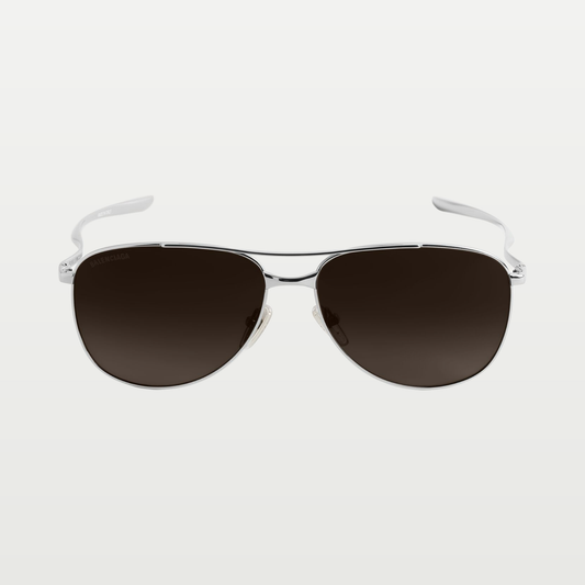 Balenciaga Men's Monday Pilot Sunglasses in Shiny Silver