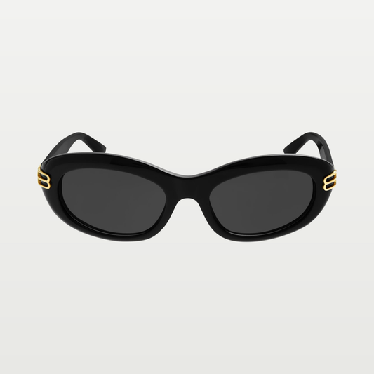 Balenciaga Women's Casino Round Sunglasses in Black