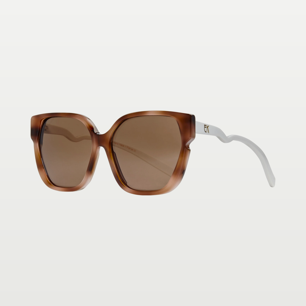 Emmanuelle Khanh Sunglasses 11820N — BROWN FLAME - IVORY