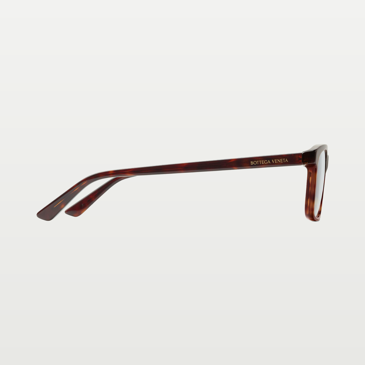 Bottega Veneta Classic Rectangular Eyeglasses in Havana/transparent