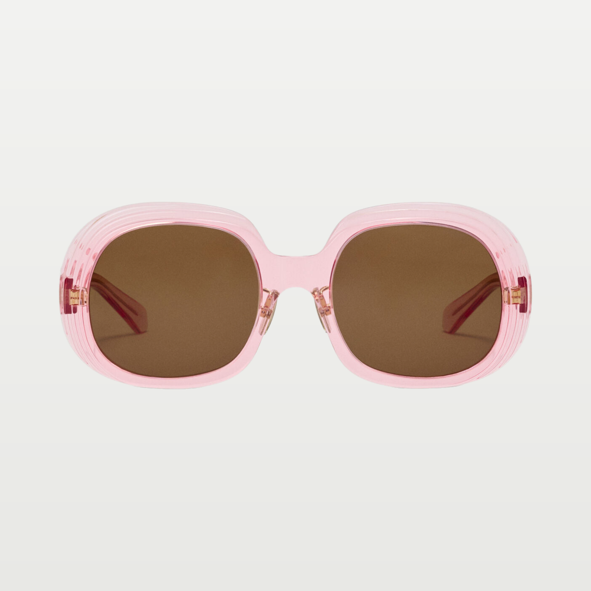 LOEWE Mini Anagram Steps Square sunglasses in Transparent Pink