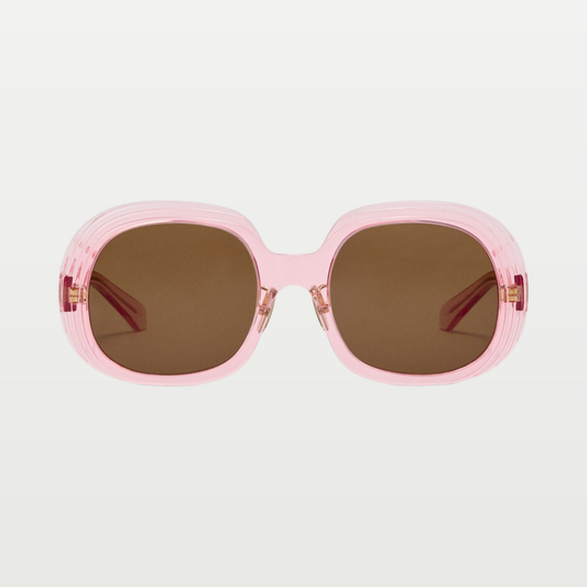 LOEWE Mini Anagram Steps Square sunglasses in Transparent Pink
