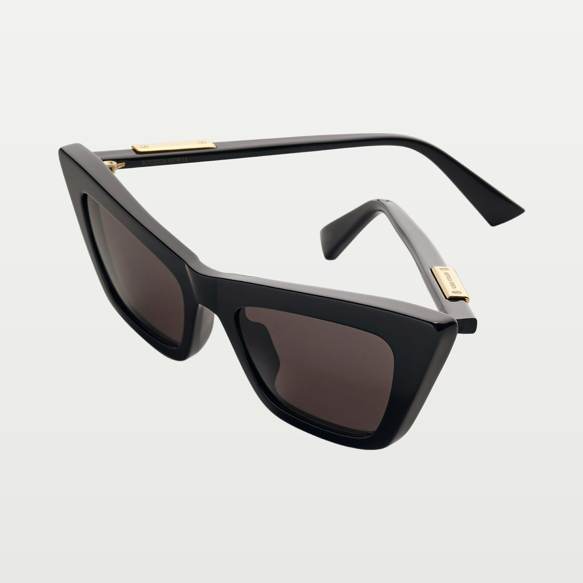 Bottega Veneta Snap Cat Eye Sunglasses in Black/grey