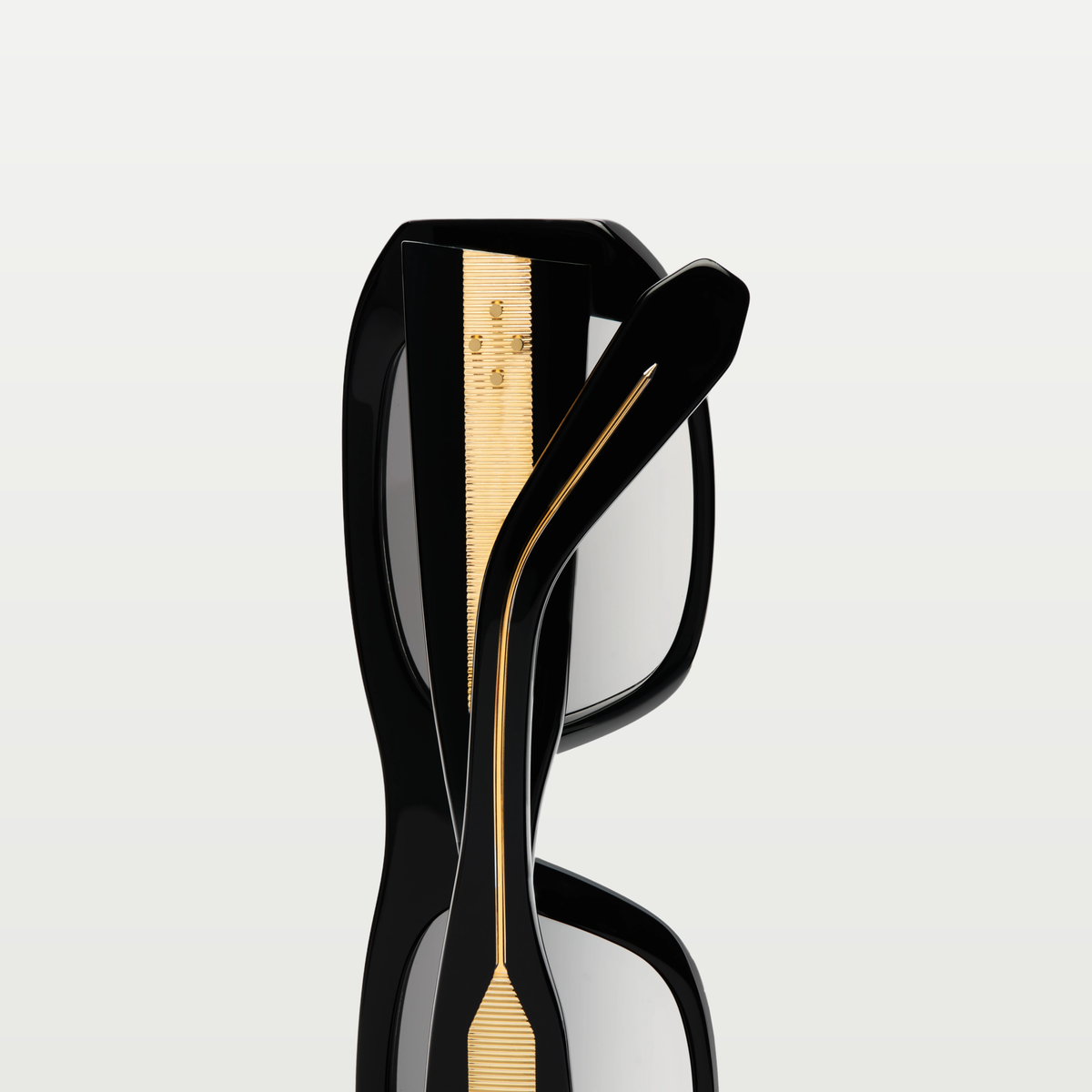 Emmanuelle Khanh Sunglasses SMOKE — ORGANIC CRYSTAL BLACK - GOLD