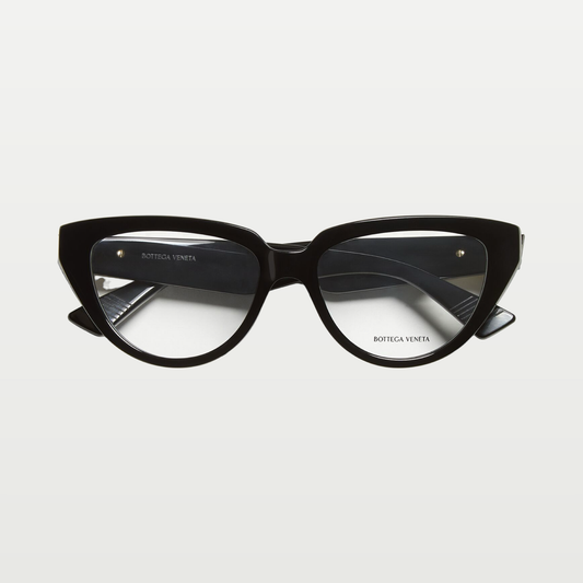 Bottega Veneta Classic Cat Eye Eyeglasses in Black/transparent