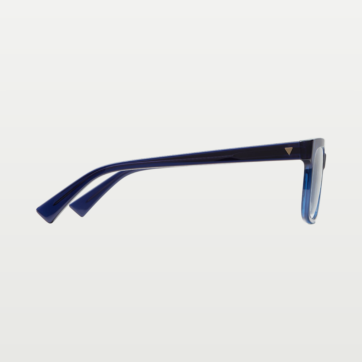 Bottega Veneta Men's Soft Recycled Acetate Square Eyeglasses in Blue / Transparent