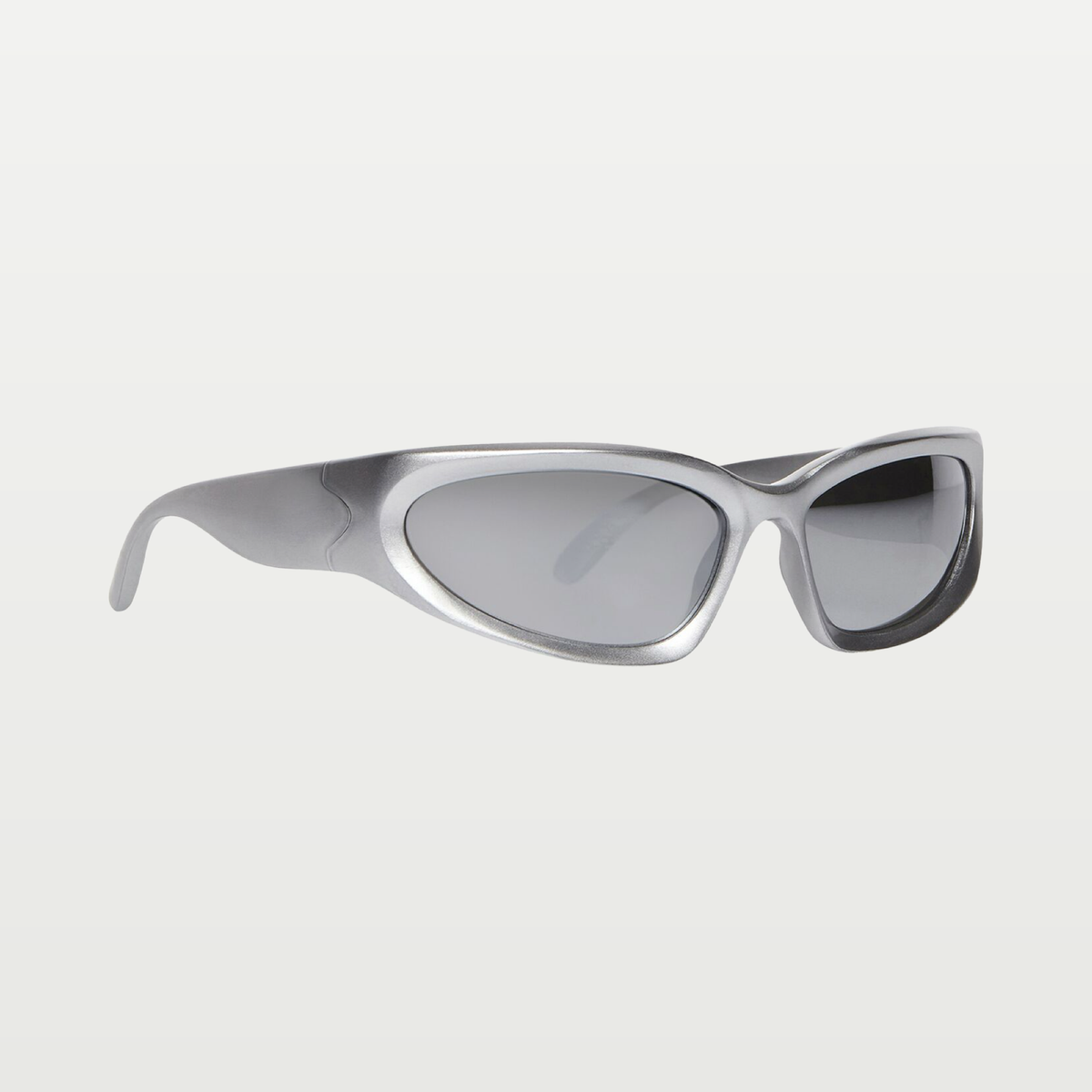 Balenciaga Swift Oval Sunglasses in Silver