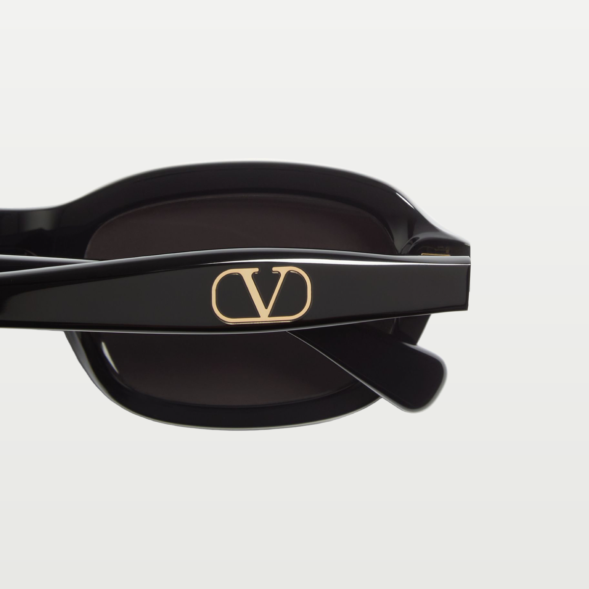 Valentino Rectangular Acetate Eyewear — BLACK/GRAY