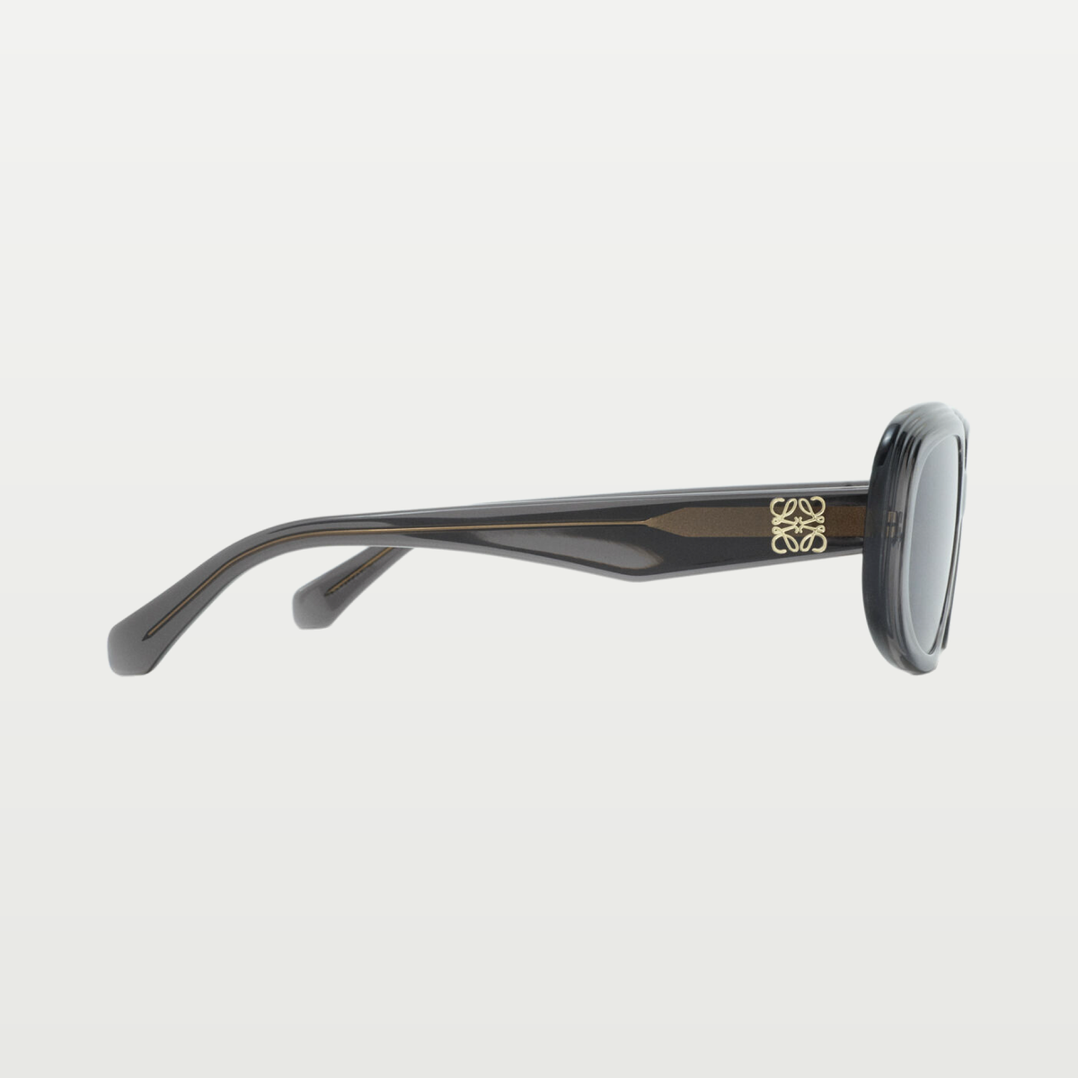 LOEWE Mini Anagram Steps Rectangular sunglasses in Transparent Asphalt