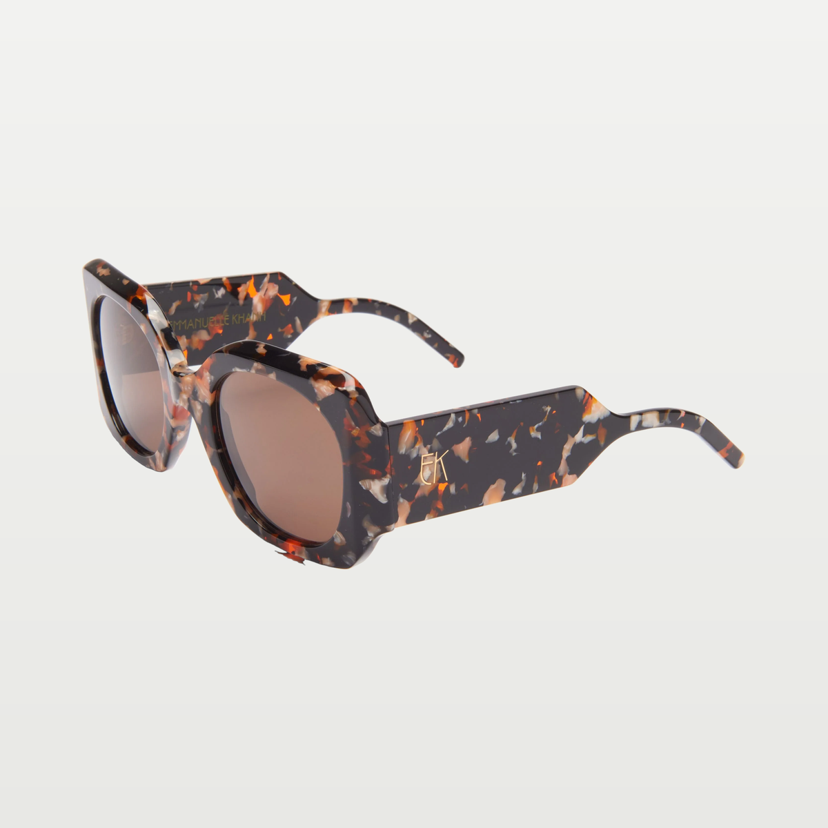 Emmanuelle Khanh Sunglasses 8065 — BLACK SHINE ORANGE PEARL